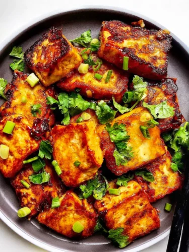 Recipe Pan-Fried Chilli Bean Marinated Tofu